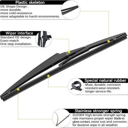 AUTOBOO 26"+20" Windshield Wipers with 12" Rear Wiper Blade Replacement for Toyota Highlander 2019 2018 2017 2016 2015 2014 2013 2012-2008 Lexus GX460 2021-2011-Original Factory Quality (Pack of 3)