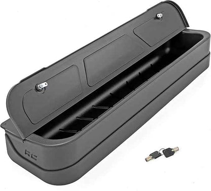 Rough Country Under Seat Storage for Ford F-150/F-250/F-350/Raptor Crew Cab (2015-2026) - Custom Rear Under Seat Organizer Tray with Lockable Lid