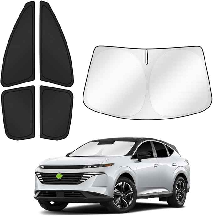 Sunshades for 2025 2026 Nissan Murano Accessories Windshield Sun Shade Side Rear Window Shade Cover Sun Visor Shield Privacy Protection for Camping Keep Vehicle Cool Black 5PCS