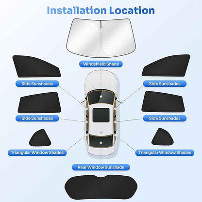 Window Shades for 2013-2018 Toyota RAV4 Accessories Windshield Sun Shade Side Rear Window Cover Sunshade Sun Visor Shield Privacy Protection for Camping Keep Vehicle Cool Black 8PCS