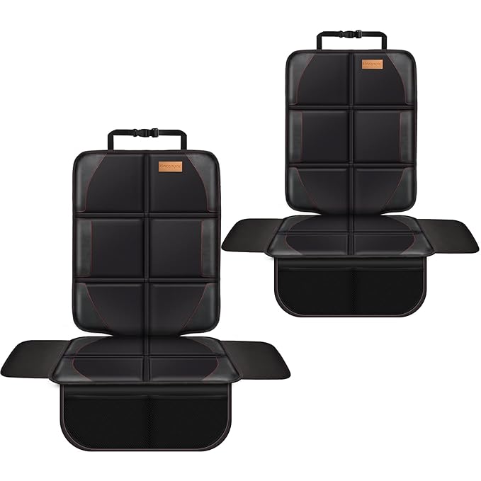 Bacgnyer Car Seat Protector, 2 Pack, Thickest Padded 600D Fabric Padding, Waterproof, Durable, Anti Slip Backing, Child Seat Protection, Suitable for Babies, Toddlers, Children