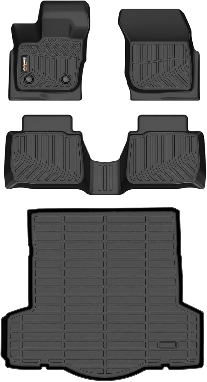 Binmotor-Floor Mats & Cargo Liner for Lincoln MKZ 2017-2020,for Ford Fusion (2017-2020, Not for Hybrid), All Weather Car Floor Mat Rubber Liners Cargo Mat for Lincoln MKZ Accessories-Black