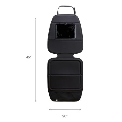 Munchkin Car Seat Cover with Tablet Holder for Under Baby Car Seats and Toddler Booster Seats, Elite Seat Guardian Protector, Rear and Forward Facing, Dark Grey