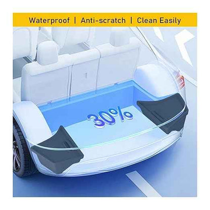 Trunk Organizer ，Compatible for Tesla，Model 3 2024 2025 Waterproof Rear Trunk Storage Bins Side Box with Carpeted Lip Car Travel Accessories(4pcs with TPE Lids)