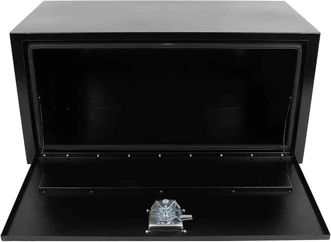 SCITOO 36" Iron Truck Bed Tool Box,Heavy Duty Crossover Storage for Most Full Size Pickups,Lockable Weatherproof Chest,Fits 36"WX18"DX18"H Truck Beds,Easy Access to Load and Unload