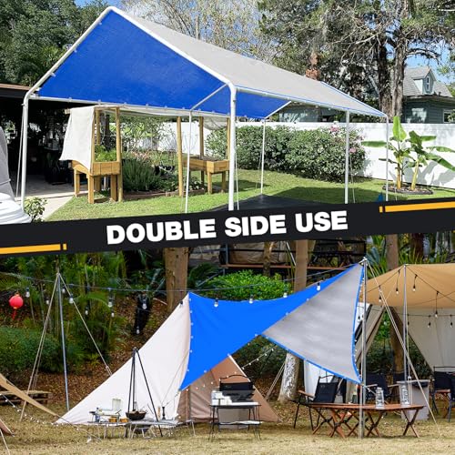 Heavy Duty Tarp 14 Mil Tarp Waterproof Blue 20x30 FT