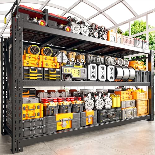 77" W Garage Shelving Storage Shelves