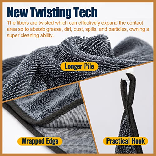 Microfiber Towel Car Drying Detailing Wash Cloth Car Care (2 Count)