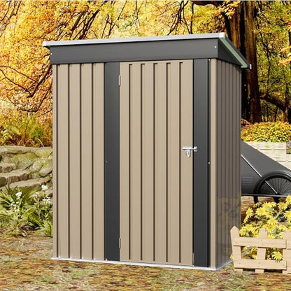 Metal Outdoor Storage Shed 5 x 3 FT Metal Shed with Lockable Door