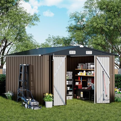 Shed Outdoor Storage Shed Metal (2 Count)