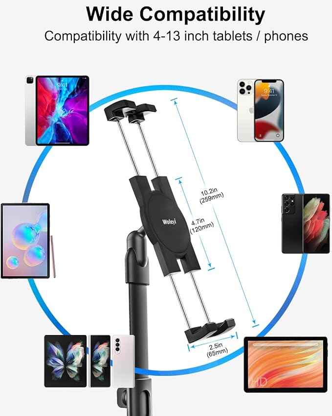 woleyi Cup Holder Tablet Holder for Car Mount - [3 in 1 Expander Bottle] Car Cup Tablet Mount for Car/Truck with Height Adjustable Metal Arm, for iPad Pro Air Mini, Galaxy Tab, Z Fold, 4.7-13" Devices