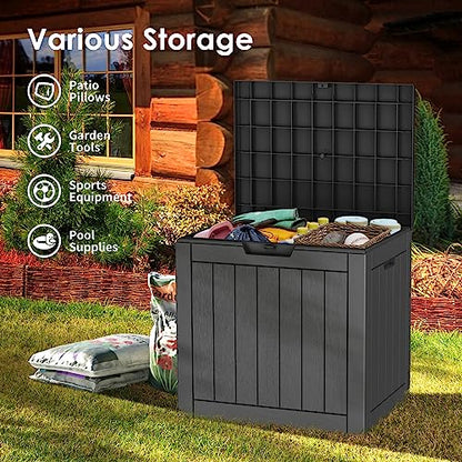 35 Gallon Lockable Resin Deck Box
