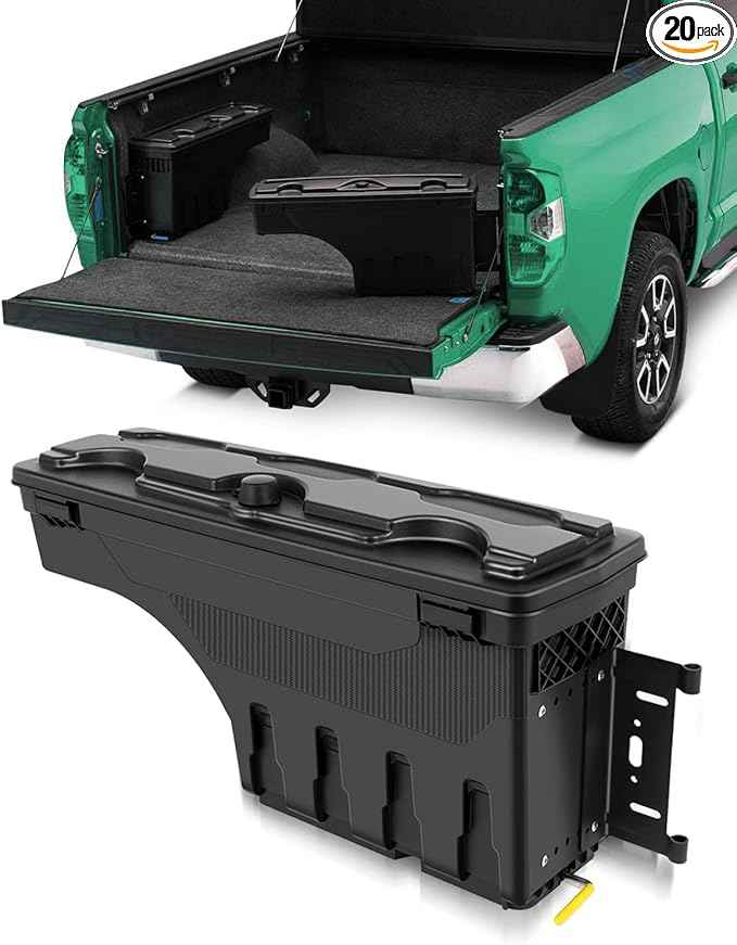 SCITOO Truck Bed Storage Box Fit For Ford For F-150 1997-2014 Waterproof Organizer Chest Right Passenger Side
