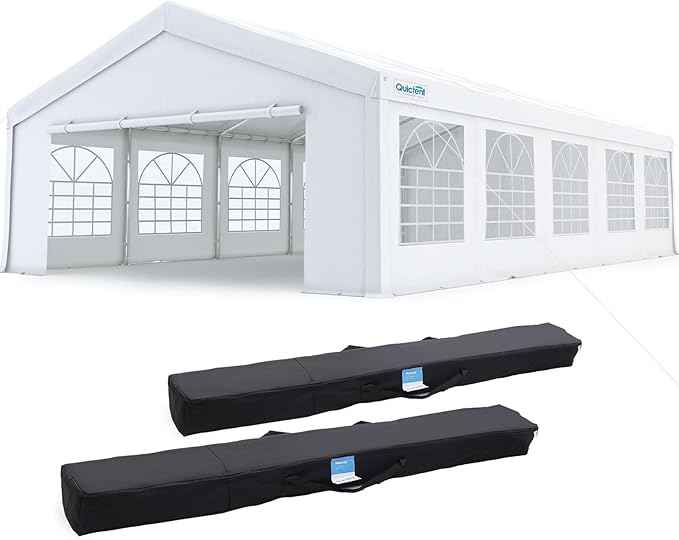 Quictent 20x30ft Party Tent Heavy Duty Outdoor Canopy Tent Carport Wedding Event Shelter BBQ Wedding Tents for Parties with Storage Bags(Church)