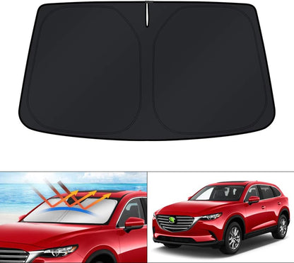 KUST Windshield Sun Shade for Mazda CX-9 2016-2024 2025 CX9 Accessories Sunshade Window Sun Visor Protector Foldable Blocks UV Rays Keep Your Car Cool