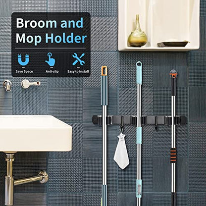 Heavy Duty Stainless Steel Broom Holder