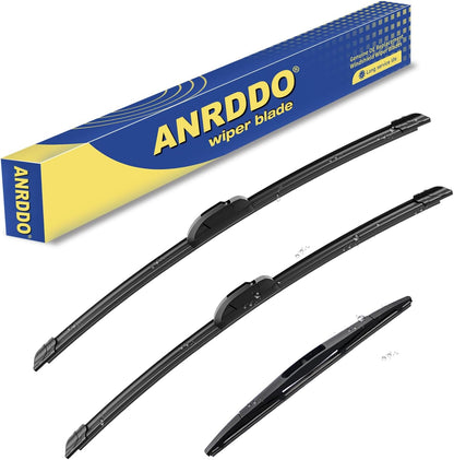3 wipers Replacement For Honda Element 2003 2004 2005 2006 2007 2008-2011,Nissan Cube MK3 2009-2014 Original Equipment Windshield Wiper Blades Set - 20"+20"+12" (Set of 3) U/J HOOK