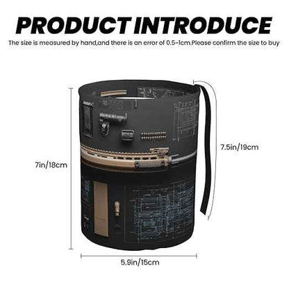 Gun Military Gear Arsenal Set Car Trash Can Waterproof Hanging Trash Bin Collapsible Garbage Can for Car Accessories Travel Camping Kitchen Home