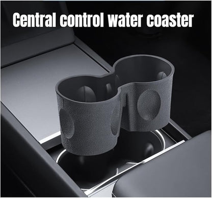 Car Storage Box Compatible For Tesla Model 3 2024 Center Armrest Hidden Box Cup Holder Console Organizer Car Box Accessories(B(ABS))