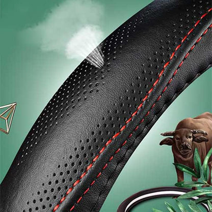 Genuine Leather Steering Wheel Cover