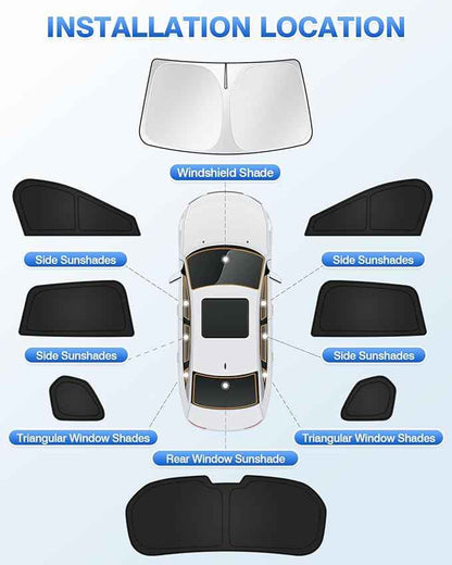 Sunshades for Mazda CX-50 2023-2025 2026 CX50 Accessories Windshield Sun Shade Side Rear Window Shade Cover Sun Visor Shield Privacy Protection for Camping Keep Vehicle Cool Black 8PCS