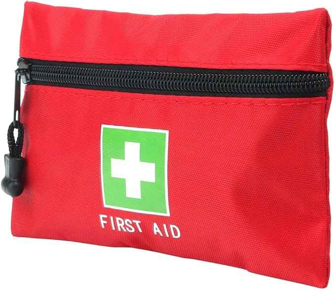 Red Emergency Bag First Aid Small Empty Travel Rescue Pouch First Responder Storage Medicine Pocket Bags for Car Home Office Kitchen Sport Ourdoors Bag Only (6x4.3)