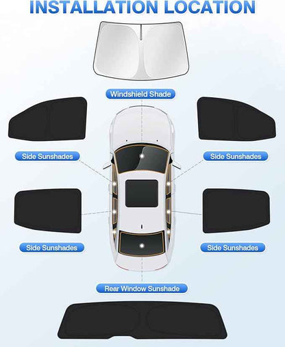 Windshield Sun Shade for 2015-2022 Chevrolet/Chevy Colorado 4 Door Side Rear Window Shade Cover Sun Visor Shield Privacy Protection Keep Vehicle Cool Black 6PCS