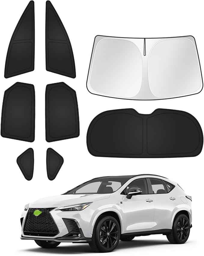 Sunshades for Lexus NX 2022-2025 2026 Accessories Windshield Sun Shade Side Rear Window Shade Cover Sun Visor Shield Privacy Protection Keep Vehicle Cool Black 8PCS