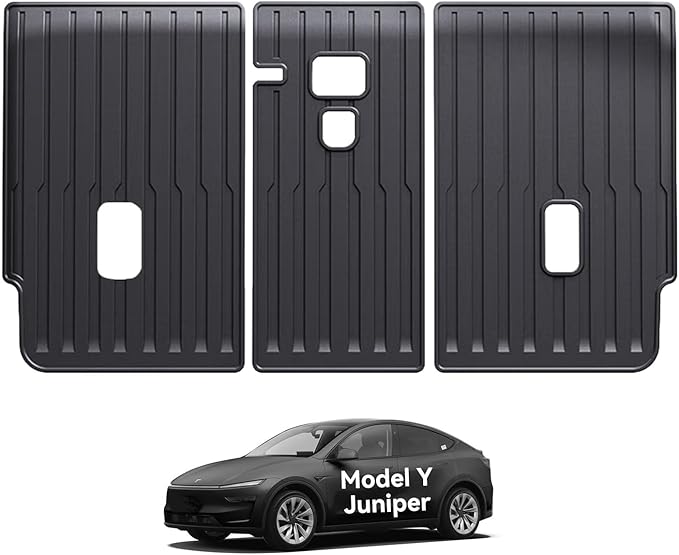 2nd Row Seatback Protector Compatible with Tesla Model Y Juniper 2025-2026 5 Seat Back Seat Cover Mat All Weather Cargo Liner Accessories | Custom Fit Trunk Protection (2PCS Backrest Protector)