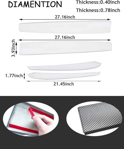 Matte White Dashboard Cover and Front Door Cover Compatible with Tesla Model 3（2021-2023） and Model y（2019-2024 (Matte White)