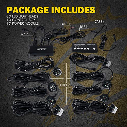 Amber LED Hideaway Strobe Lights Kit