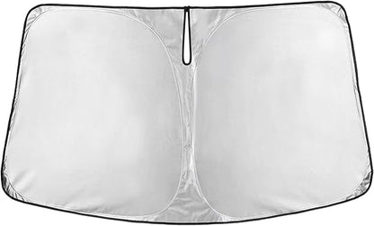 EcoNour Windshield Sun Shade Compatible for Ford Mustang 2015–2023 | Sports Car Front Window Sunshade | Foldable 4-Layer Sun Visor Protector | Blocks UV Rays & Keeps Cabin Cool
