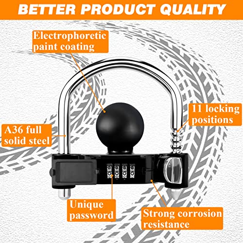 1 Pack Universal Hitch Lock with Combination Lock