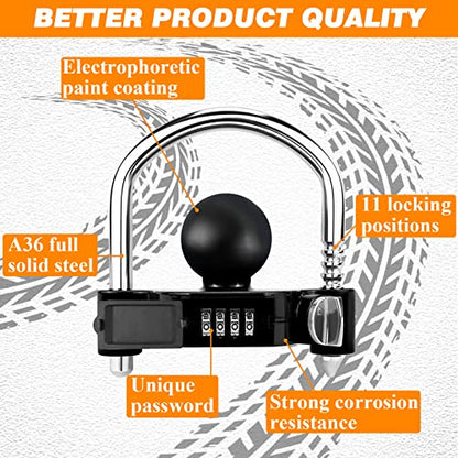 1 Pack Universal Hitch Lock with Combination Lock
