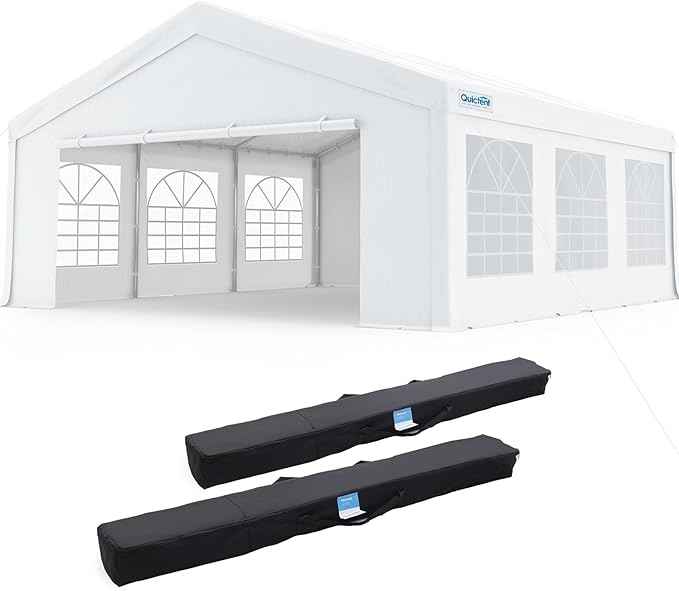 Quictent Party Tent Heavy Duty Outdoor Canopy Tent Wedding Event Shelter BBQ Wedding Tents for Parties with Storage Bags (20'x20')