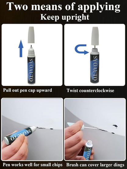 SYOAUTO Platinum White Pearl Touch Up Paint Fit for Honda Cars Auto Touch up Paint Scratch Repair Pen Brush and Tip 2 in 1 Platinum White Pearl