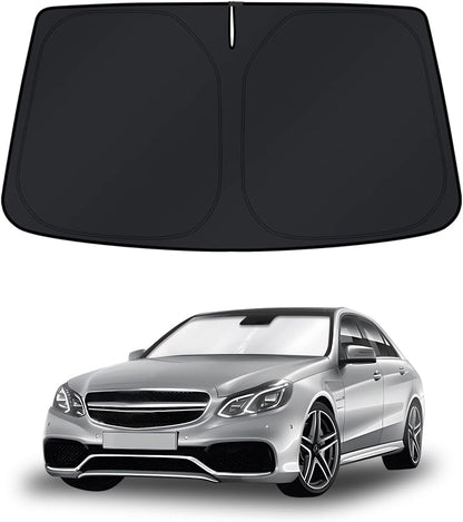 KUST Windshield Sun Shade for Mercedes-Benz C-Class 2008-2014 Window Shade Sun Visor Cover Foldable Blocks UV Rays Keep Your Car Cooler