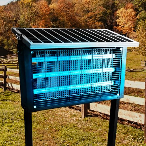 Heavy Duty Big Solar Bug Zapper Outdoor for 8000 sq.ft with 30W Solar Panel