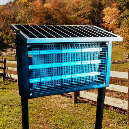 Heavy Duty Big Solar Bug Zapper Outdoor for 8000 sq.ft with 30W Solar Panel