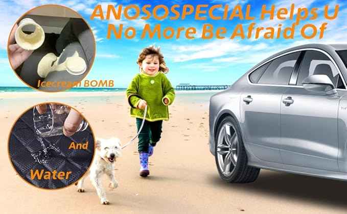 Dog Car Seat Cover for Back Seat Cover for Kids Car Seat Protector for Dogs Nonslip Water Proof Universal Fit Dog Car Seat Cover for ISOFIX Truck SUV(Large,Black)