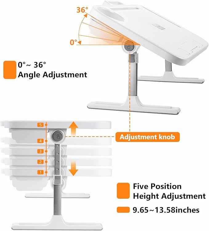 Foldable Car Seat Tray Table, Adjustable Multifunctional Lap Tray for Kids, Portable Car Lap Desk for Laptop Computer Tablet, Rear Seat Tray for Eating/Reading, Travel Essentials Accessories