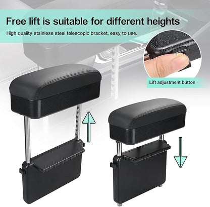 Car Armrest Storage Box for Tesla Model 3 2017 2018 2019 2020 2021 2022 2023, Adjustable Arm Rest Pads Comfort Extender Center Console Cover Arm Relaxation Support Mat