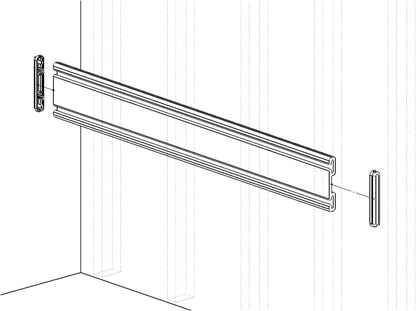 Handi Tool Rail with Basket Kit - 50" Slatwall Strip with HandiWall Baskets