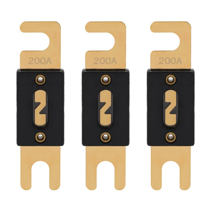 200A ANL Fuse 200 Amp Inline Blade Fuses 32V for Car Audio Inverter Automotive Stereo (Pack of 3 pcs)