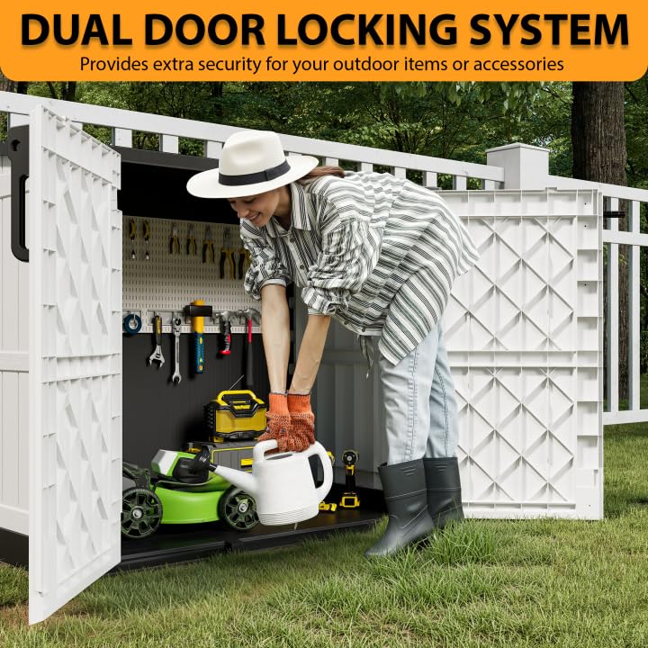 Outdoor Storage Cabinet 36 Cu Ft with Lockable Doors