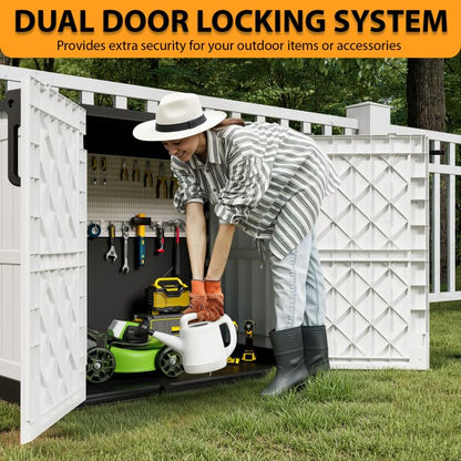 Outdoor Storage Cabinet 36 Cu Ft with Lockable Doors