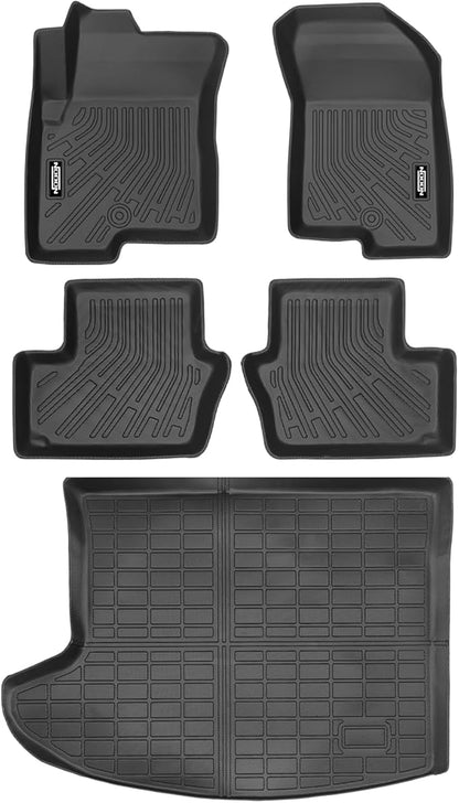 Custom Fit Floor Mats for 2007-2016 Jeep Compass/Patriot 2007-2012 Dodge Caliber, All Weather TPE Floor Liners with Trunk Mat, Odorless Full Set Interior Accessories