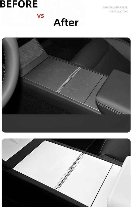 frani Center Console Cover 5Pcs Set for Tesla Model 3 2024-2026 Highland and Model Y Juniper 2025,Tesla Interior Center Console Cover Decor Accessories White