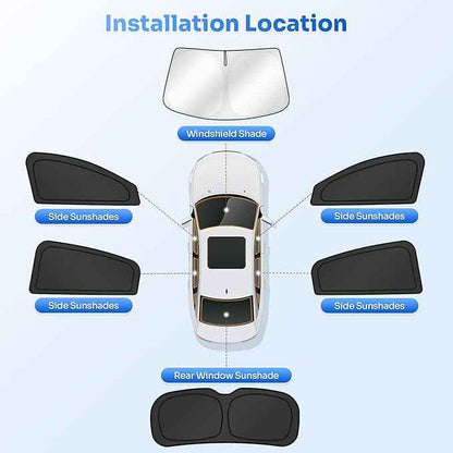 Window Shades for Honda HRV 2016-2022 HR-V Accessories Windshield Sun Shade Side Rear Window Cover Sunshade Sun Visor Shield Privacy Protection for Camping Keep Vehicle Cool Black 6PCS