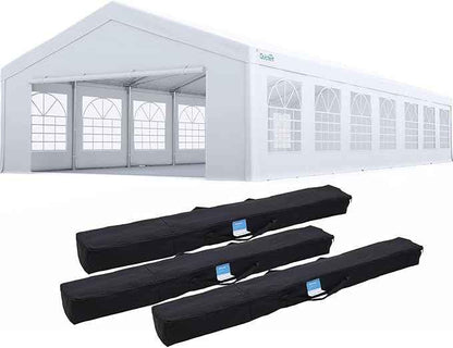 Quictent 20x50ft Heavy Duty Party Tent Outdoor Canopy Tent Carport Wedding Event Shelter BBQ Wedding Tents for Parties with Storage Bags(Church)